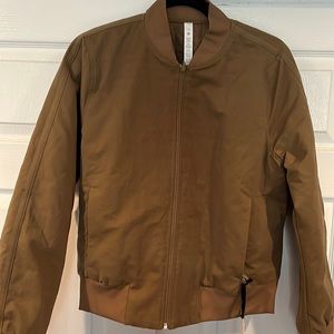 Brand new Lululemon Non-Stop Cotton Bomber Jacket in size 10 And color brown